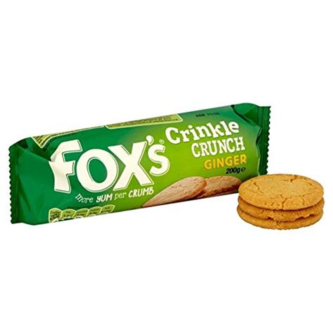 Foxs Ginger Crinkle Crunch Biscuits 200g Uk Grocery