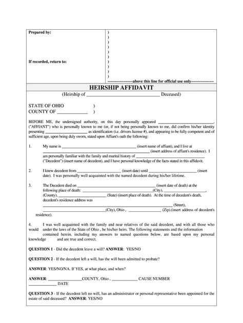 Start a free trial now to save yourself time and money! Ohio Affidavit Form - Fill Out and Sign Printable PDF ...