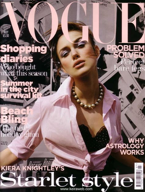I Owe Much Of My Fashion Appreciation To Vogue Plus What A Raveshing Cover With Kiera Knightley