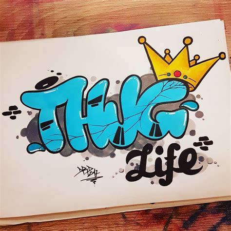 Thug Life Graffiti Bubble Letters For Youtube 🏻️ Graffiti