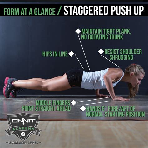 Form At A Glance Staggered Push Up Workout Wednesday Workout Workout