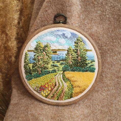 Colorful Embroidery Designs Capture Dreamlike Landscapes