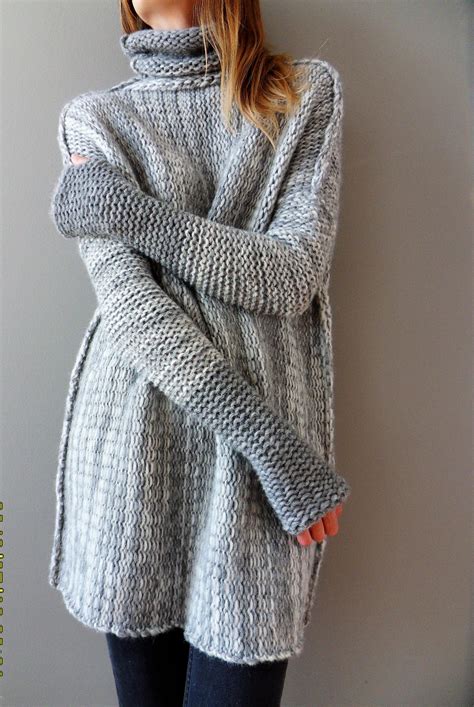 Oversized Alpaca Chunky Knit Sweater Oversized Loose Knit