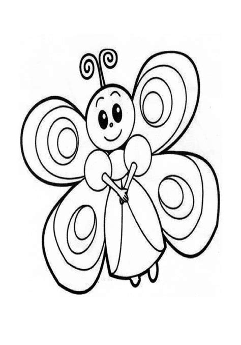 Coloring is the application of colors on a surface that is done through many ways. Butterfly Coloring Page - Preschool and Kindergarten