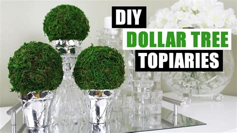 Diy projects videos diy home decor projects art projects christmas tree decorations christmas crafts. DIY DOLLAR TREE TOPIARIES | Dollar Store DIY Round Topiary ...