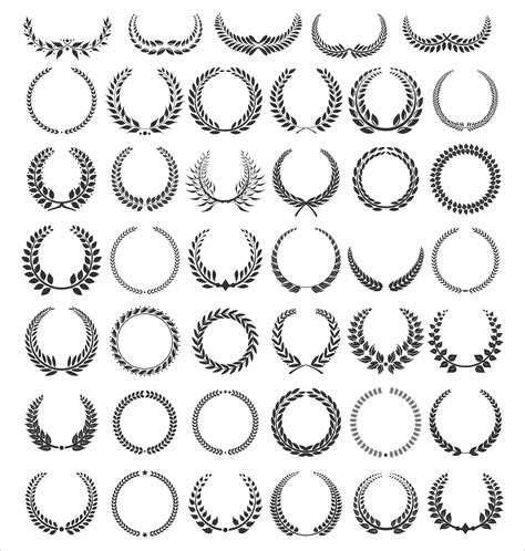 Laurel Wreath Vector Illustration Sketch Coloring Page