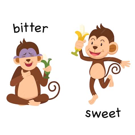 Free Vector Opposite Adjectives With Sweet And Sour