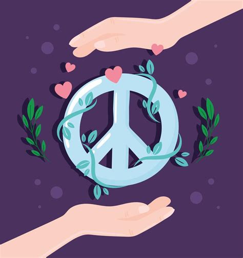 Hands With Peace Symbol 3744463 Vector Art At Vecteezy