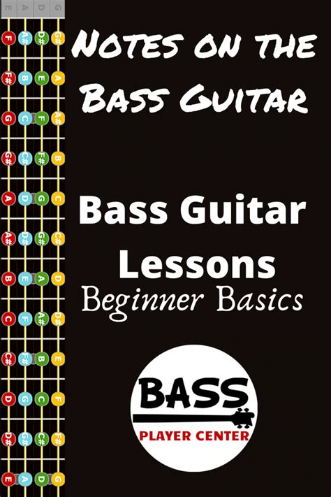 Beginner Bass Lessons Pins Bass Player Center Bass Guitar Lessons Guitar Fretboard Learn