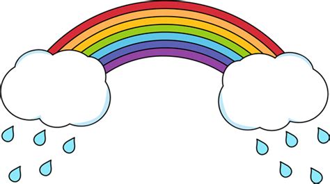 Rainbow And Rain Clipart Clipart Suggest