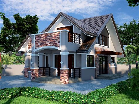 Wood panel doors, aluminum sliding windows or wrought iron, accent brick walls are the main features of these bungalow house concepts. Filipino Simple Mediterranean House Plans Bungalow Plan ...