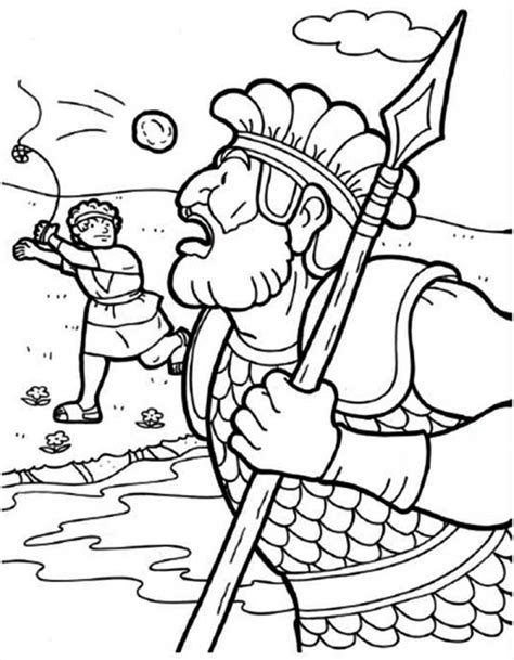 David And Goliath Coloring Page at GetDrawings | Free download