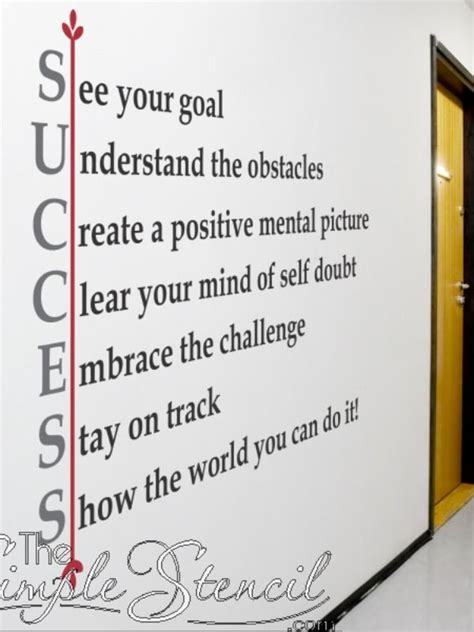 Success Encouraging Wall Art Decal Office And School Decor