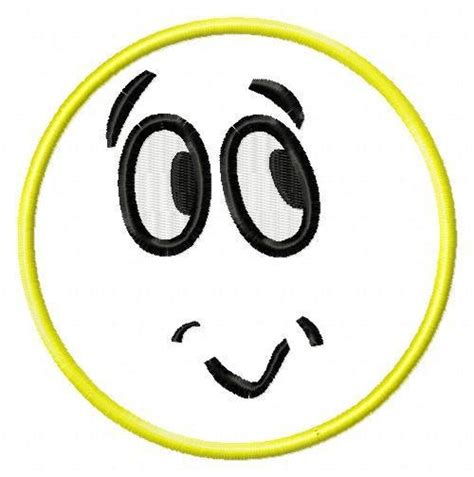 Guilty Smiley Face Applique Embroidery Design By Embdesignswoot