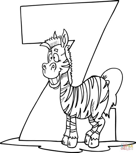 Click any coloring page to see a larger version and download it. Letter Z is for Zebra coloring page | Free Printable ...