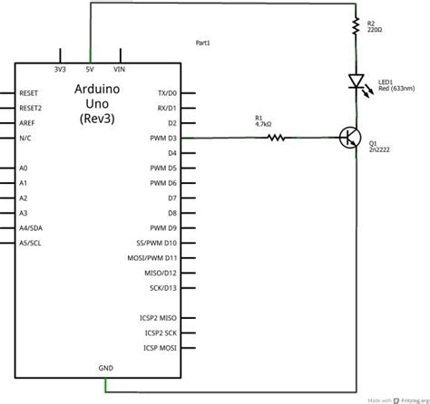 Arduino And Transistor Schematic Arduino Circuit Real Life Example