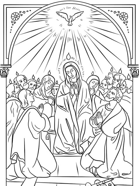 Pentecost Coloring Page Printable