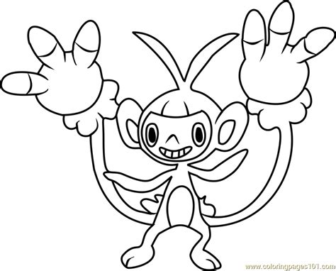 Ambipom Pokemon Coloring Pages Cartoons Coloring Pages Coloring
