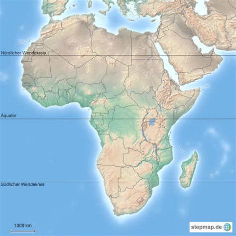 Stepmap Afrika Stumme Karte Landkarte Für Deutschland