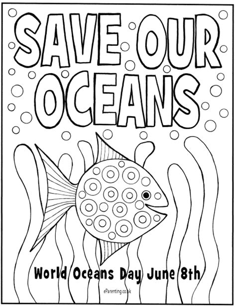World Oceans Day Colouring Picture Free Printable Ocean Day Oceans
