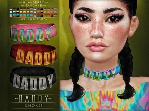 Daddy Necklace At Blahberry Pancake The Sims 4 Catalog