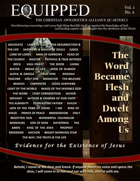 Equipped Vol 1 No 2 Evidence For The Existence Of Jesus