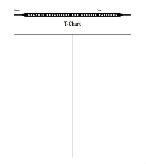 Free 7 Sample T Chart Templates In Pdf Ms Word Flow Chart Template