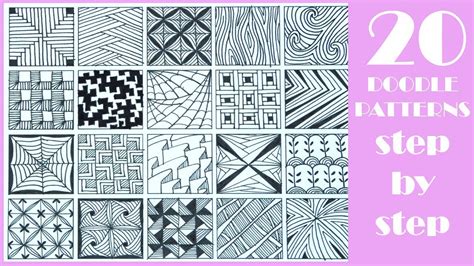 Easy Doodle Patterns Step By Step Zentangle Patterns Youtube