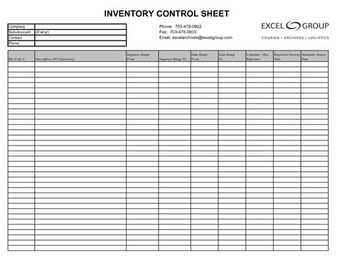 Inventory Tracking Sheet Template Inventory Spreadshee