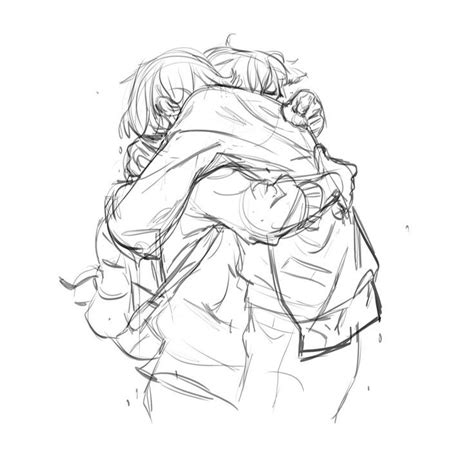 Couple Hugging Drawing Reference Leticiavandeputte