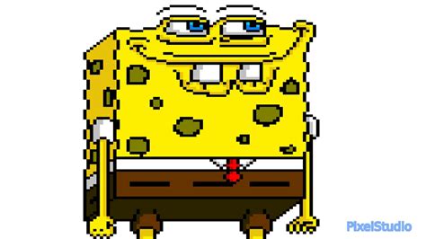 Spongebob Pixel Art Grid Meme Plankton Perler Pixelart Fuse Hama