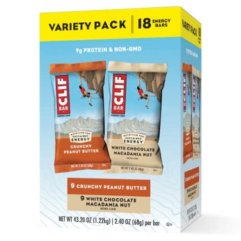 Clif Bar Crunchy Peanut Butter And White Chocolate Macadamia Nut Flavor