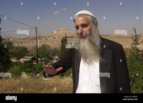Rabbi Menachem Froman Gestures During An Interview At His Home In The West Bank Settlement Of
