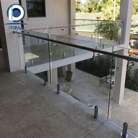 Prima Tempered Glass Railing Frameless Stainless Steel Spigot Stair