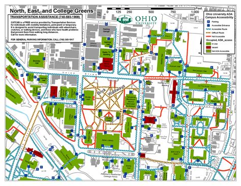 Printable Map Ohio University Accessibility Maps