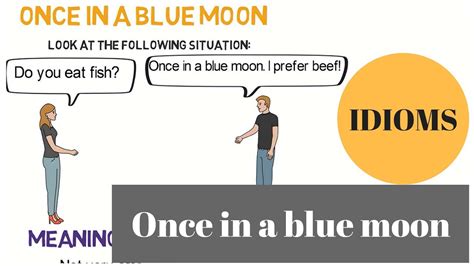 Once in a blue moon may refer to: once in a blue moon (idiom) - YouTube