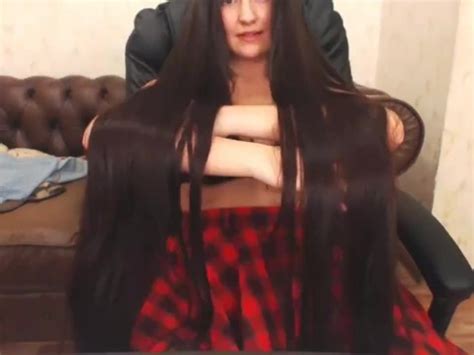 Super Sexy Long Haired Hairjob Hairplay Striptease Long