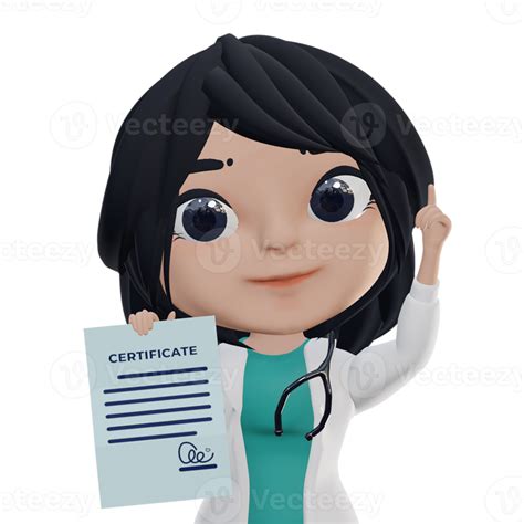 Free 3d Beautiful Female Doctor 15271476 Png With Transparent Background