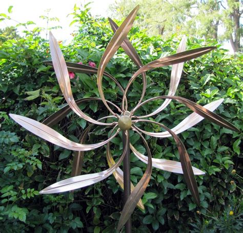 Stanwood Wind Spinners Sculpture Kinetic Copper Garden