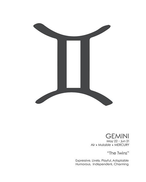 Art And Collectibles Prints Gemini Printable Zodiac Signs Pe