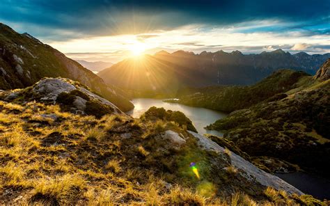 Fiordland Mountain Sunrise Hd Nature 4k Wallpapers Images