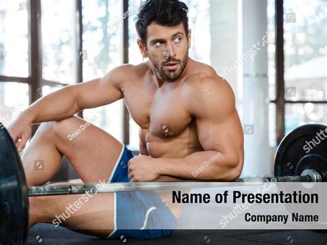 Naked Macho Sitting Powerpoint Template Naked Macho Sitting