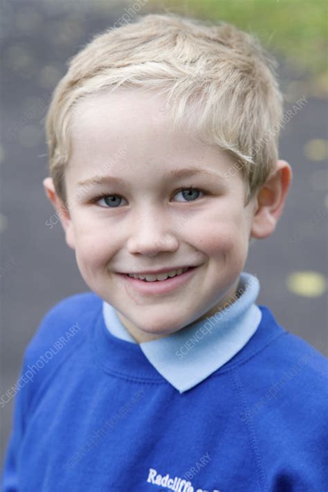 Portrait Of A Boy Smiling Stock Image C0467060 Science Photo Library