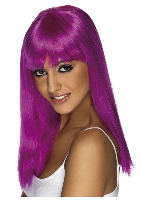 Womens Glamourama Neon Purple Wig