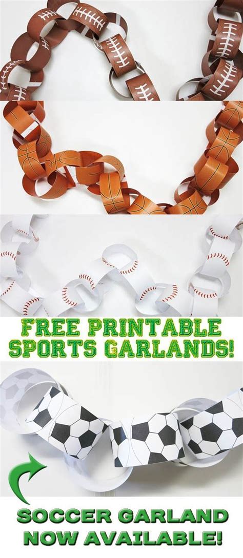Free Printable Sports Themed Garlands Soccer Ball Garlands Now