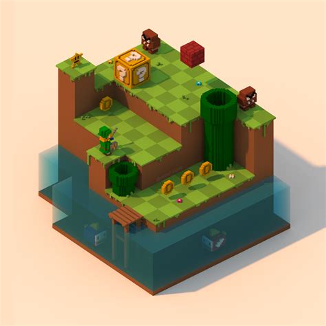 Crossover Voxel Art 2048x2048px Cool Pixel Art