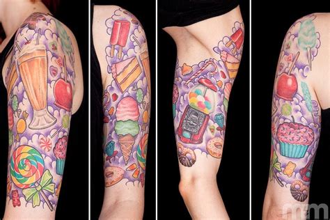 46 Tattoos For Dessert Cupcake Tattoos Half Sleeve Tattoos Designs