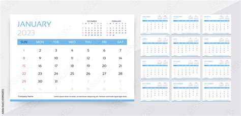 Calendar For 2023 Year Planner Calender Template Week Starts Sunday