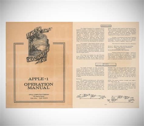 Engages in the design, manufacture, and sale of smartphones, personal computers, tablets, wearables and accessories, and other variety of related services. Original Apple-1 computer manual could sell for over ...