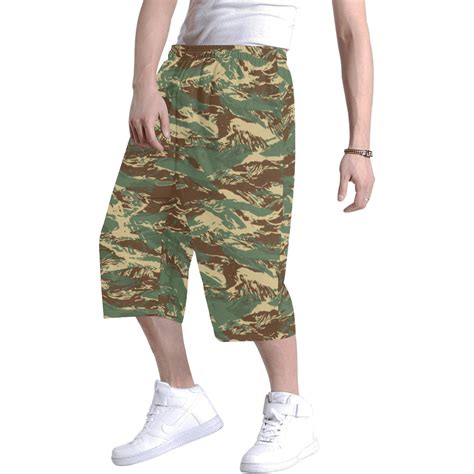 Rhodesian Brushstroke Camouflage Fictional Tigerstripes Baggy Shorts